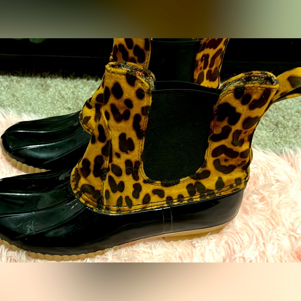 Animal Print Rain/Winter Booties